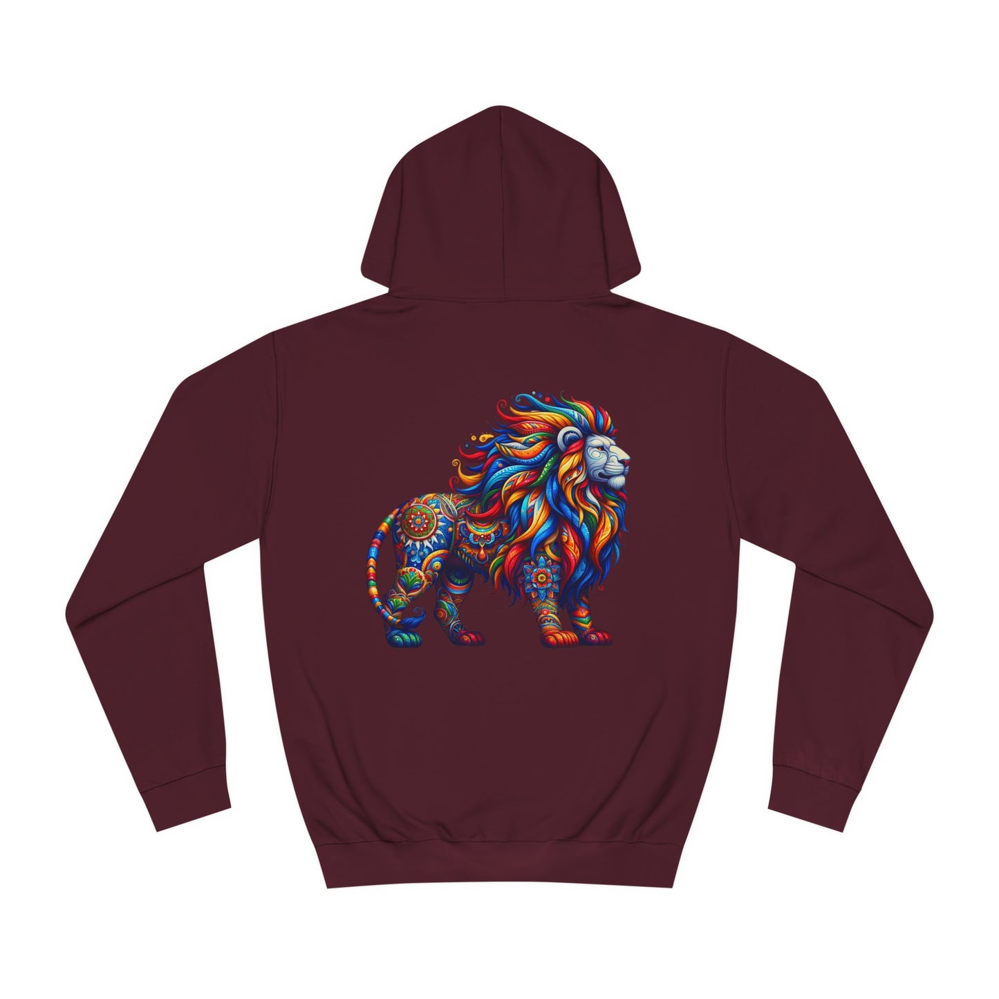 Unisex College Hoodie Alebrije Lion too colorful to camouflage