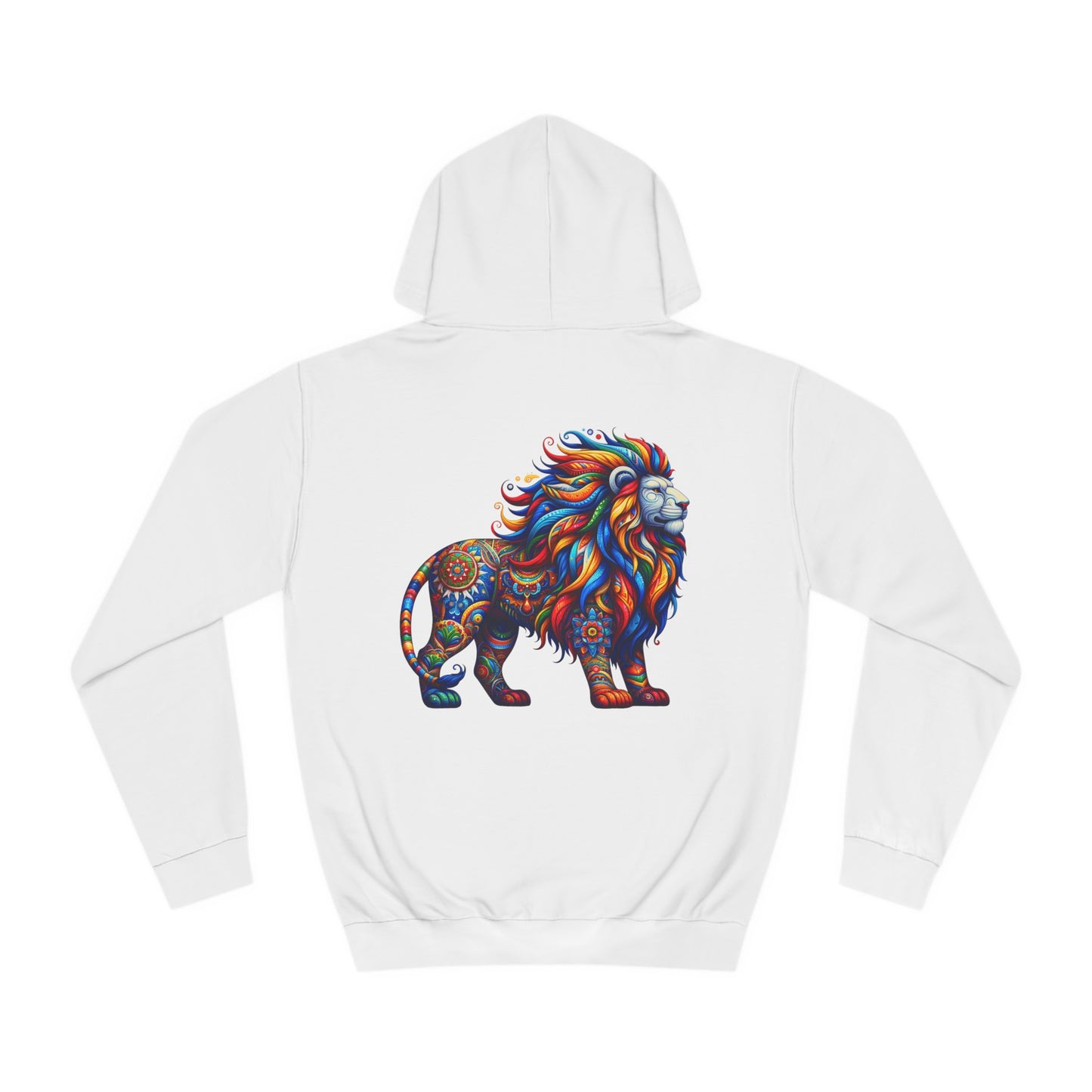 Unisex College Hoodie Alebrije Lion too colorful to camouflage