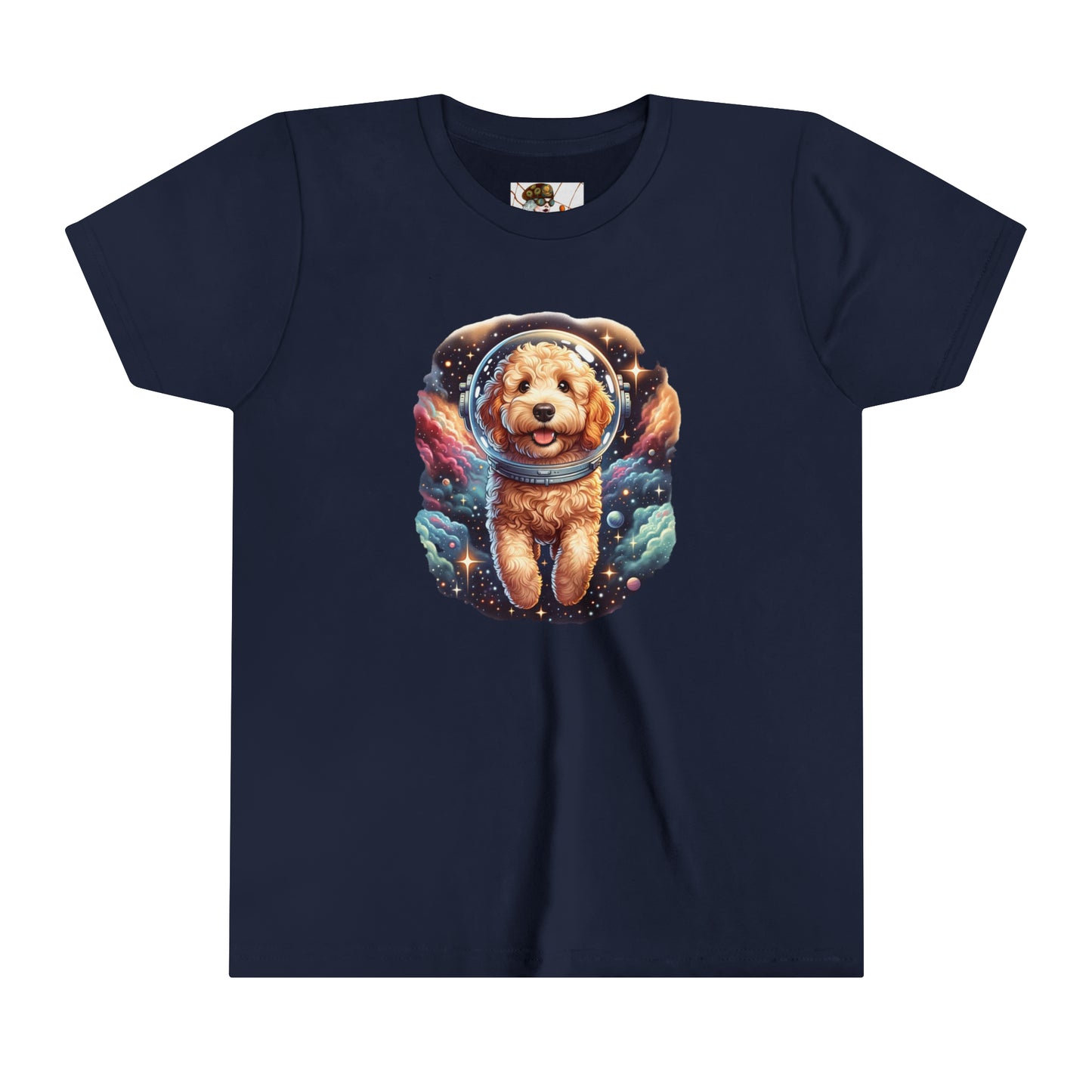 Space Dog Labradoodle Youth Short Sleeve Tee