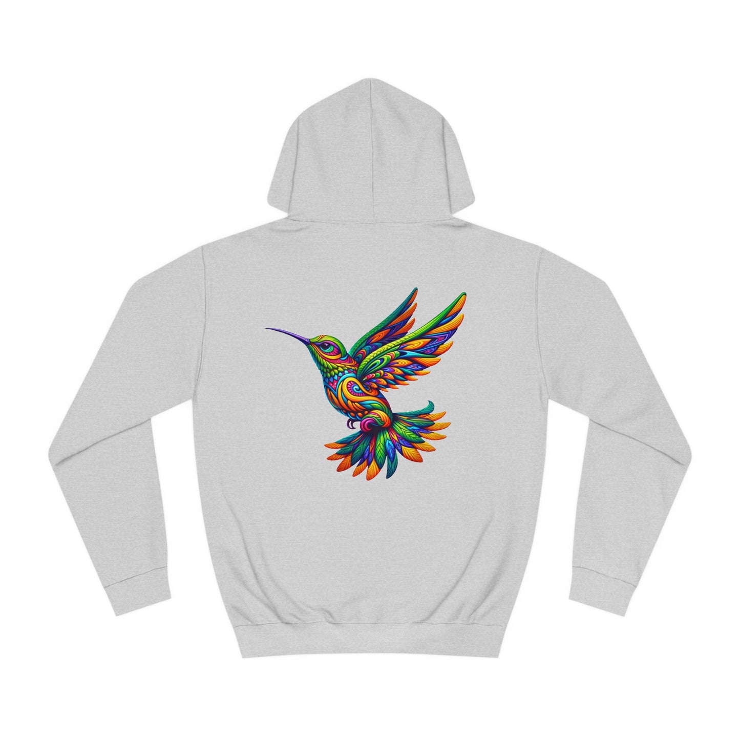 Unisex College Hoodie Alebrije Hummingbird too colorful to camouflage