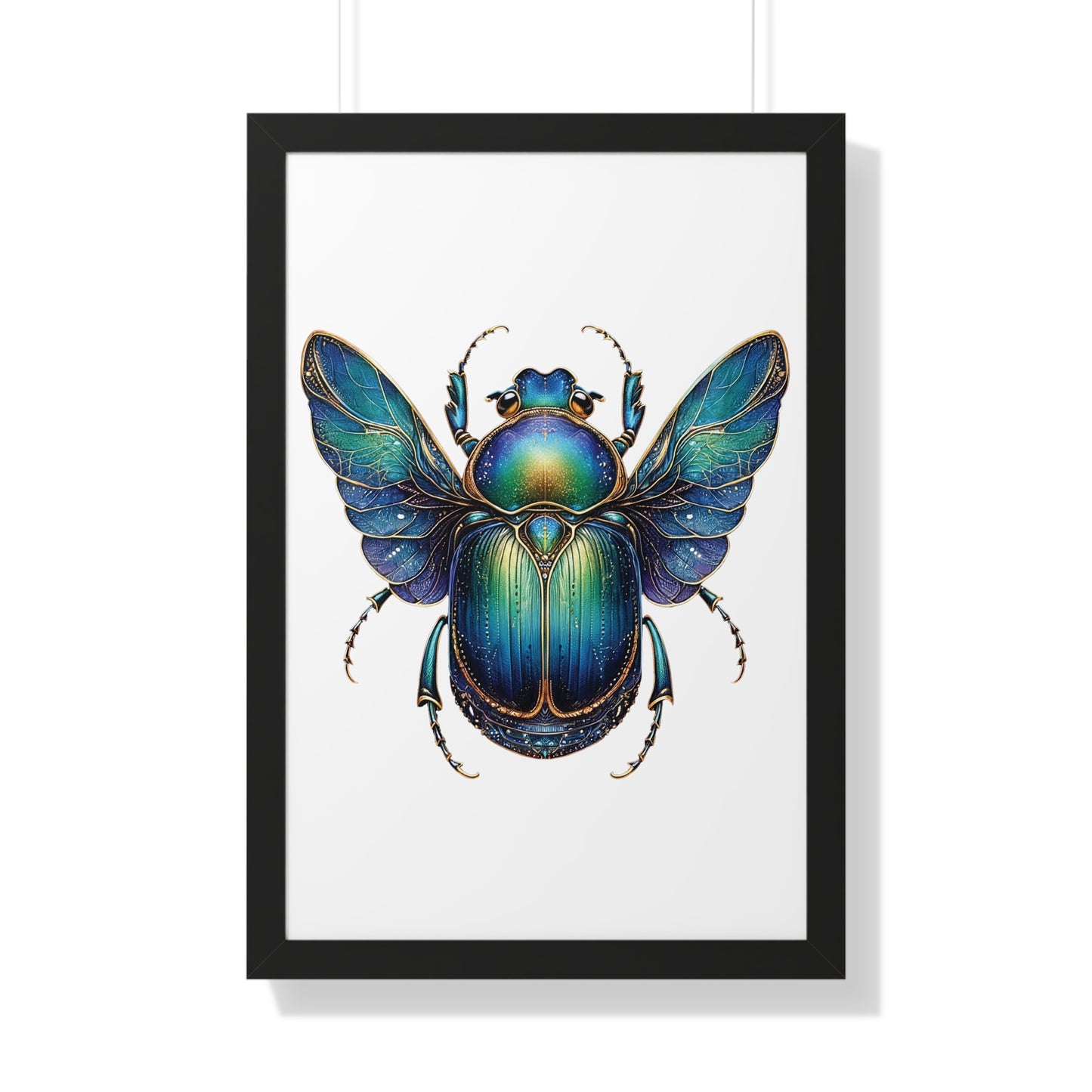 Vertical Poster Scarab on White BG