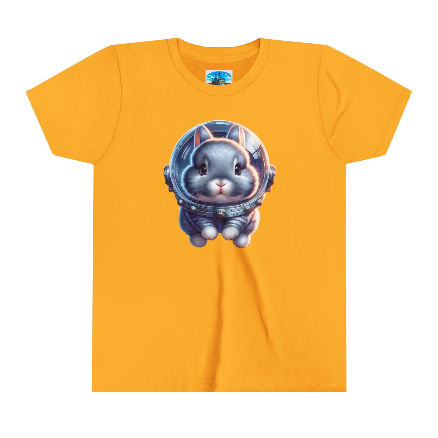 Gray Space Bunny Youth Short Sleeve Tee