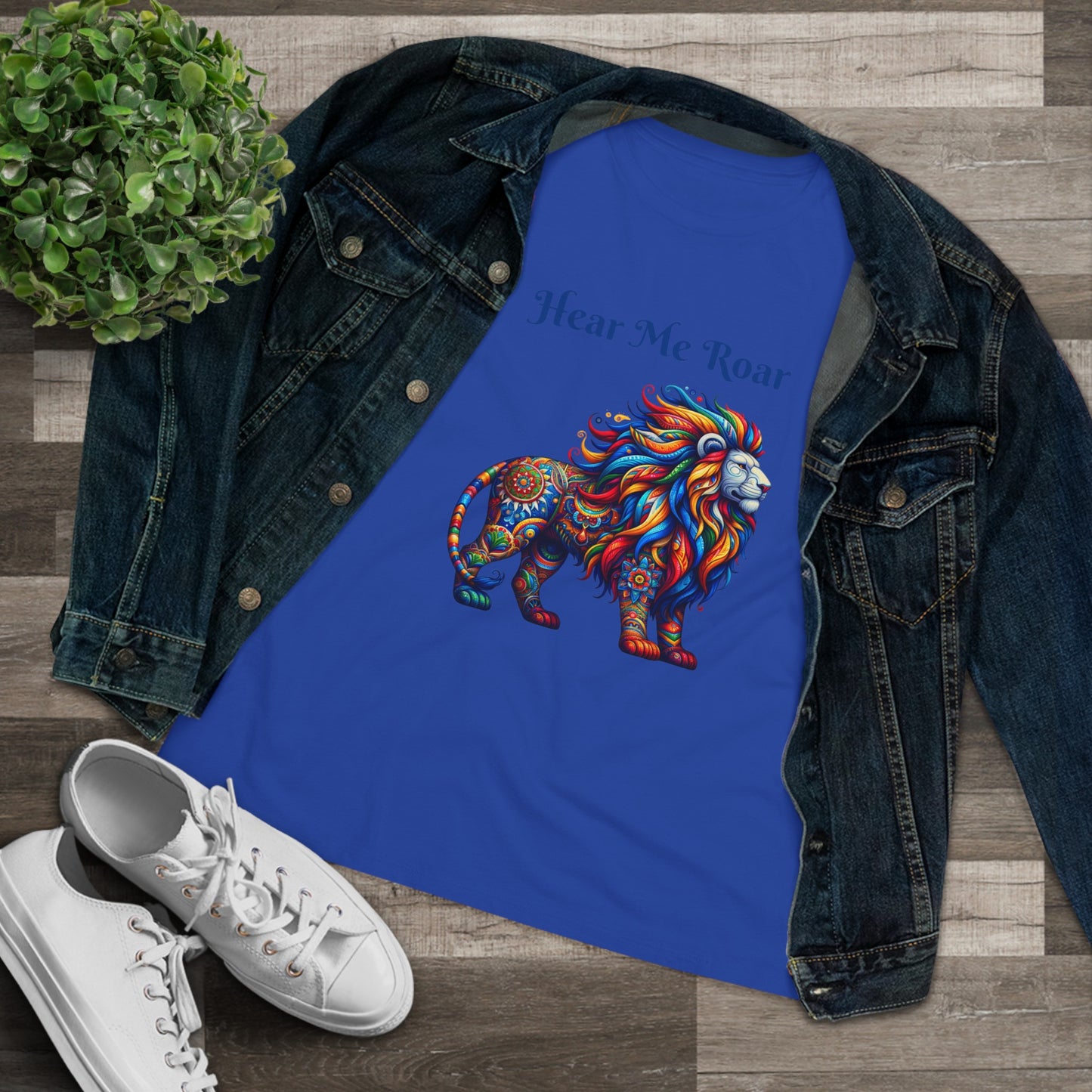 Women's Cotton Tee Alebrije Lion