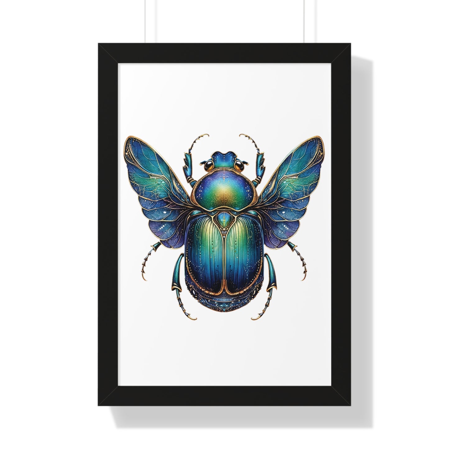 Vertical Poster Scarab on White BG