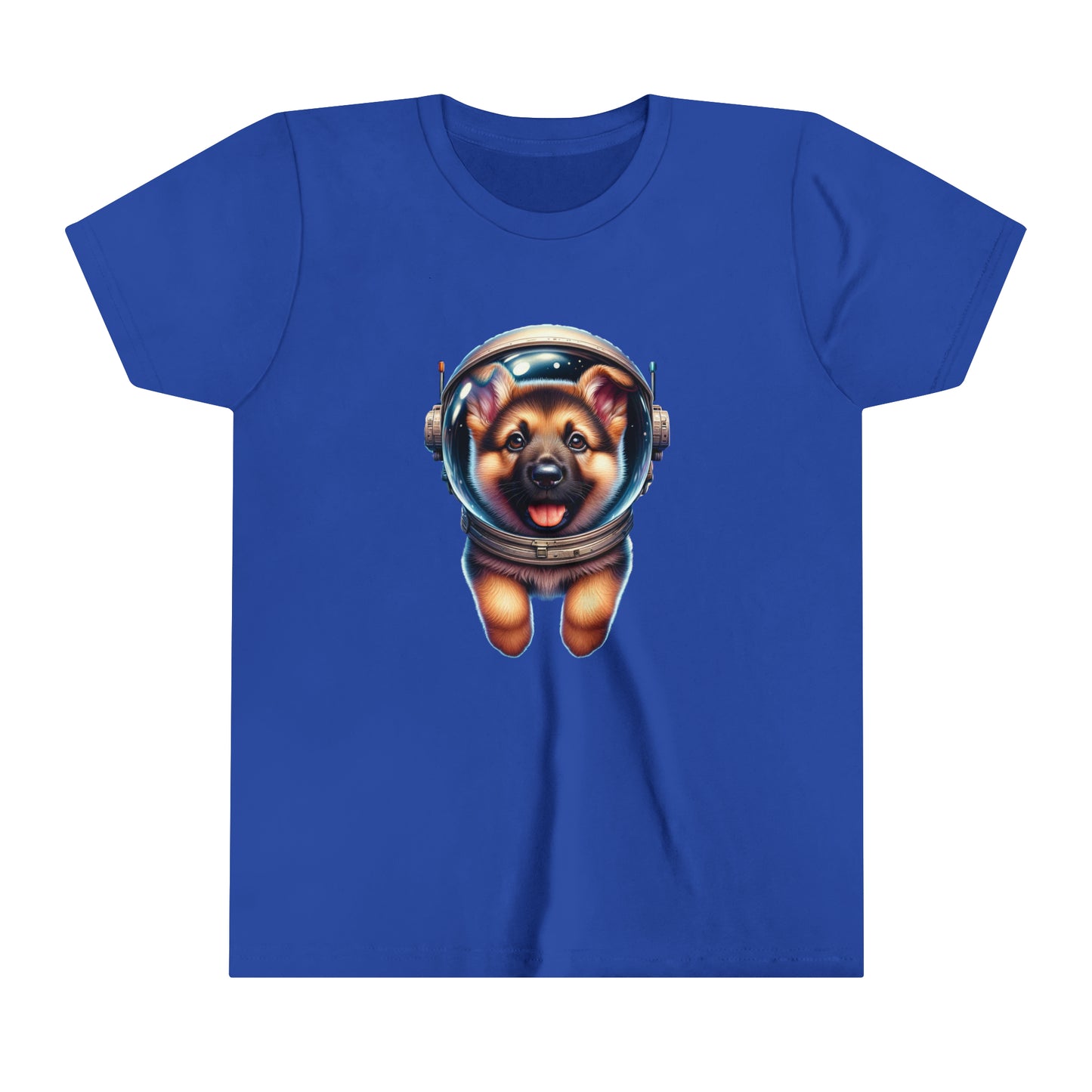 Space Dog, German Shepherd Puppy  Youth Short Sleeve Tee