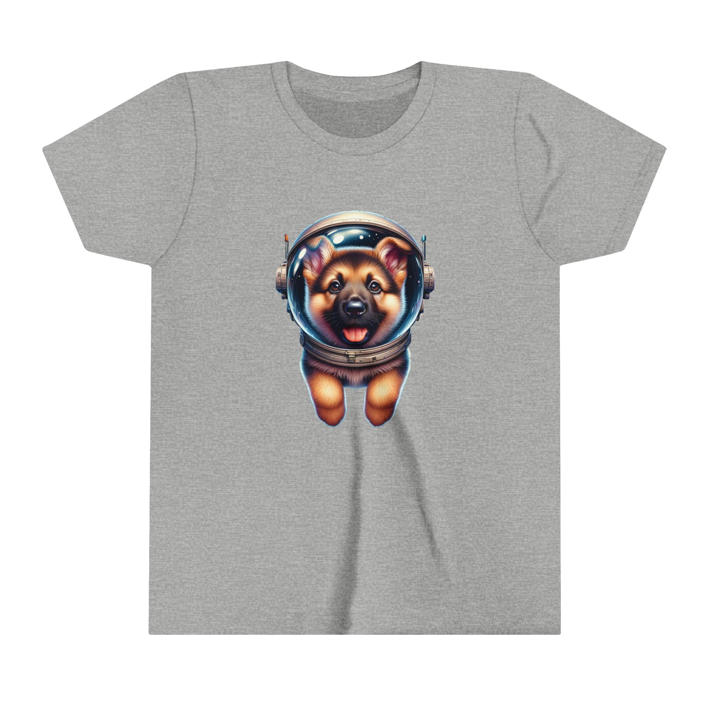 Space Dog, German Shepherd Puppy  Youth Short Sleeve Tee