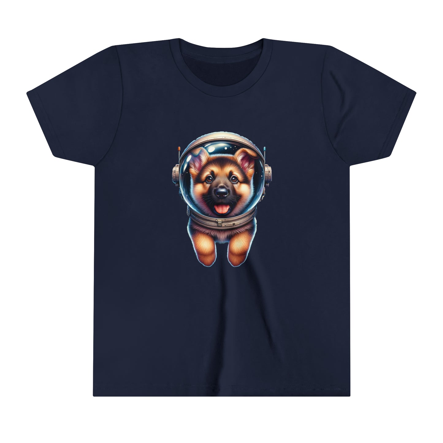 Space Dog, German Shepherd Puppy  Youth Short Sleeve Tee