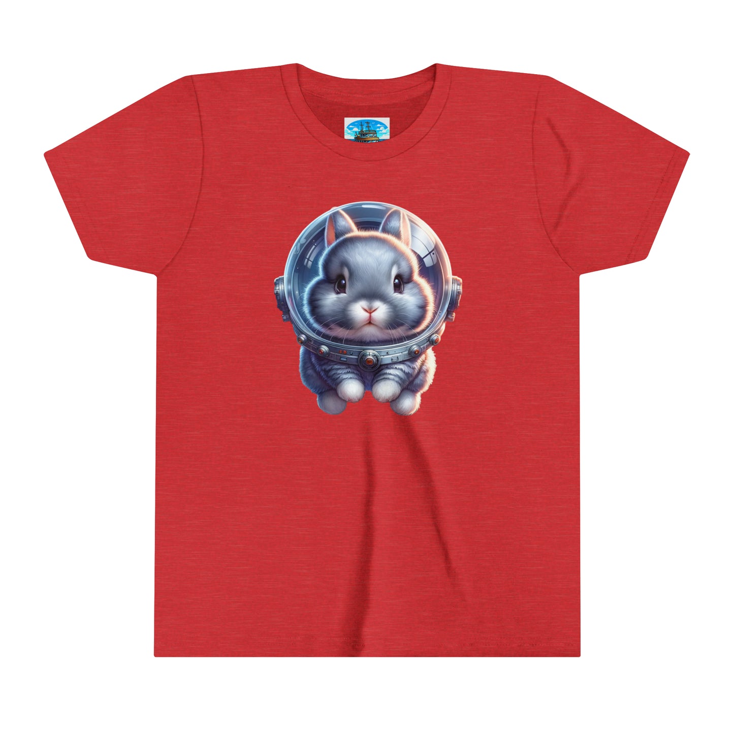 Gray Space Bunny Youth Short Sleeve Tee