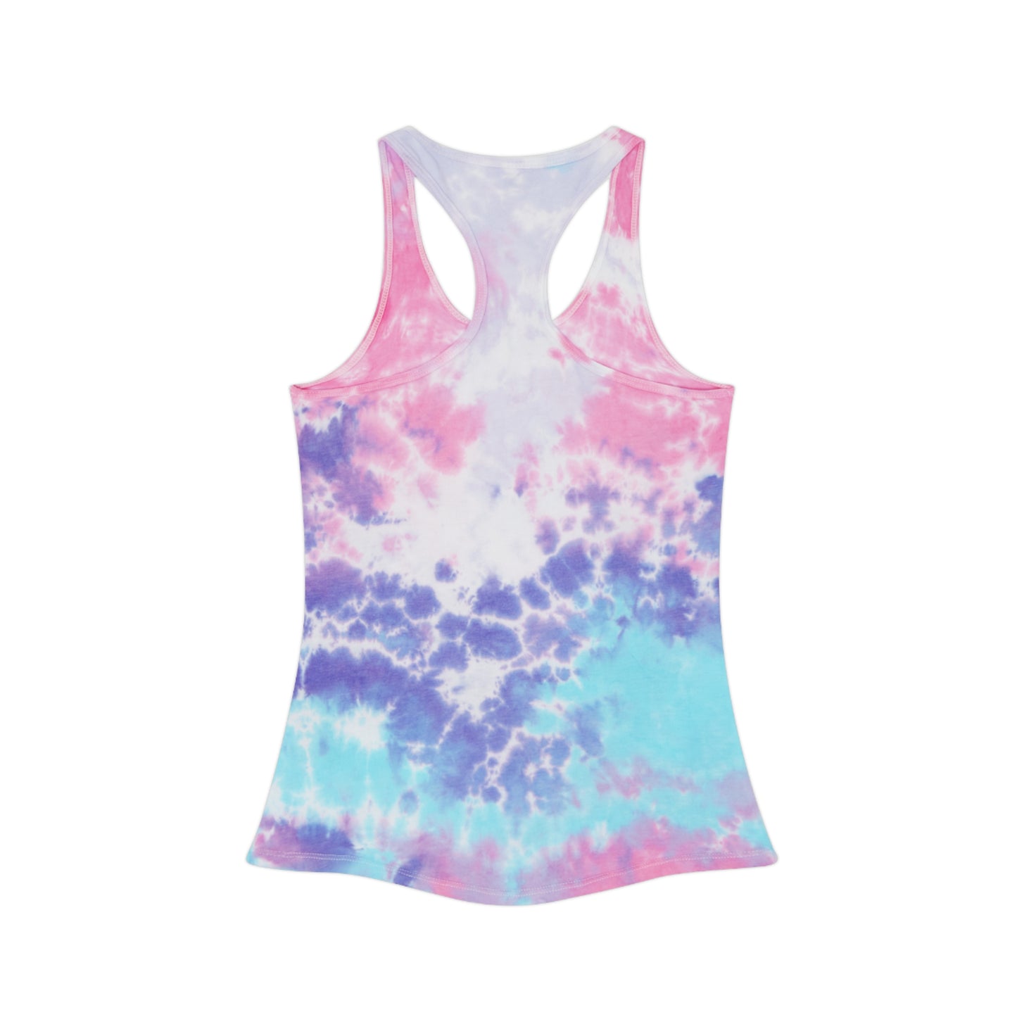 Tie Dye Racerback Tank Top w/Tuxedo Cat Space Cat