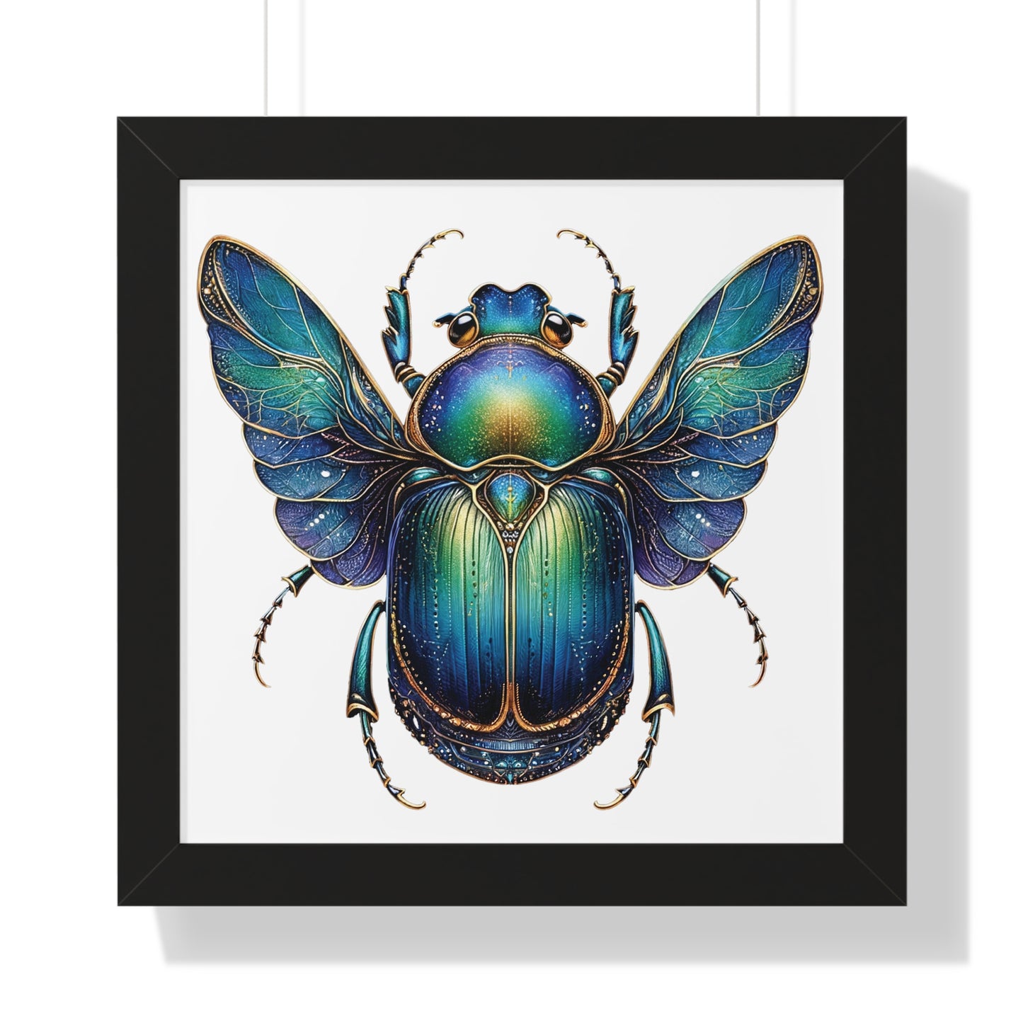 Vertical Poster Scarab on White BG