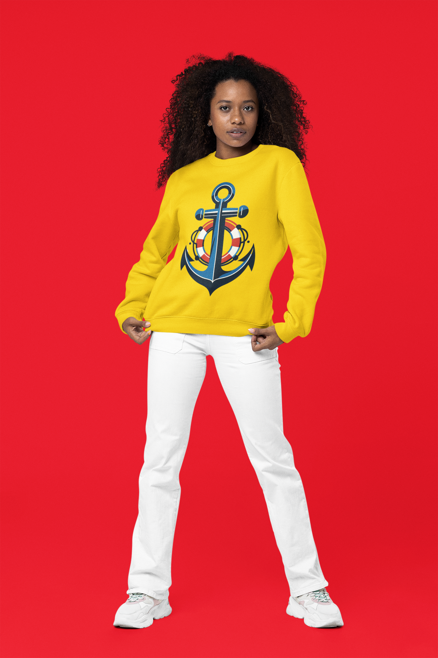 Unisex NuBlend® Crewneck Sweatshirt Anchor and Life Saver